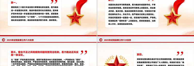 2025年纪检监察工作八大任务PPT二十届中央纪委四次全会公报专题课件