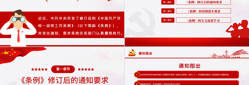 简约精美党政风认真遵照执行统一战线工作条则ppt