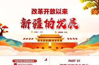 2021改革开放以来新疆的发展PPT