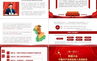2021百年党史看中国共产党的凝聚力PPT党政风从一盘散沙到中华民族共同体党课PPT