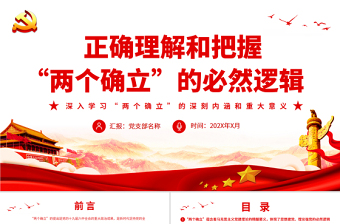 四个自信两个确立ppt
