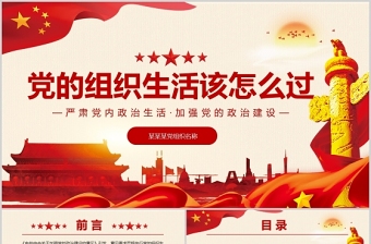 党的组织生活方面党课ppt
