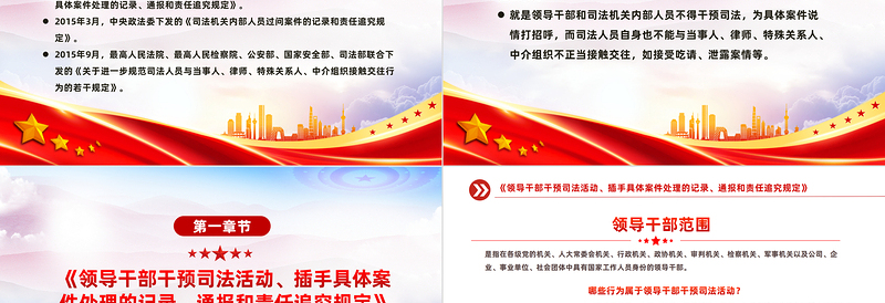 一文读懂防止干预司法三个规定PPT党政风优质司法公正廉洁辅导课件