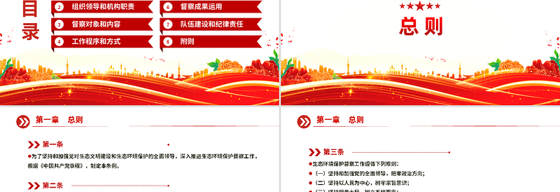 2025《生态环境保护督察工作条例》简洁风法律法规课件