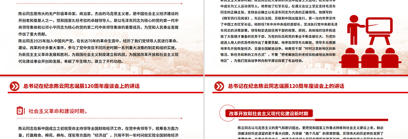 2025年总书记在纪念陈云同志诞辰120周年座谈会上的讲话PPT课件下载