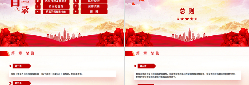 2025档案法实施条例全文PPT法律法规课件下载