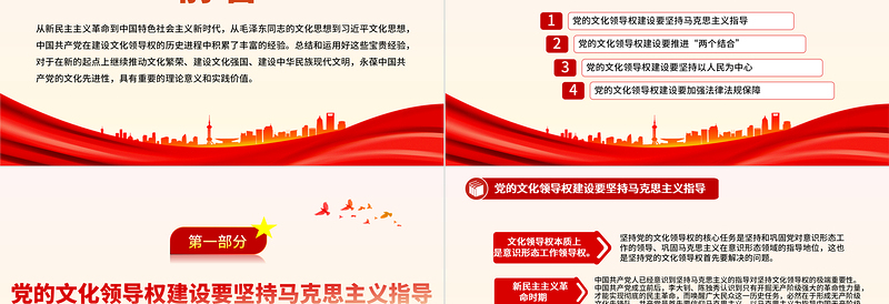 中国共产党文化领导权建设的历史经验PPT党政风党员干部学习教育党课PPT