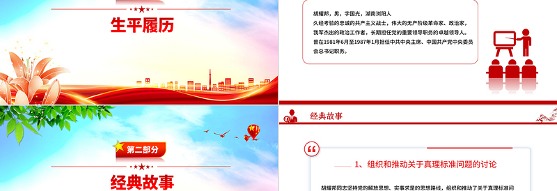 11.20纪念胡耀邦同志诞辰110周年PPT主题课件