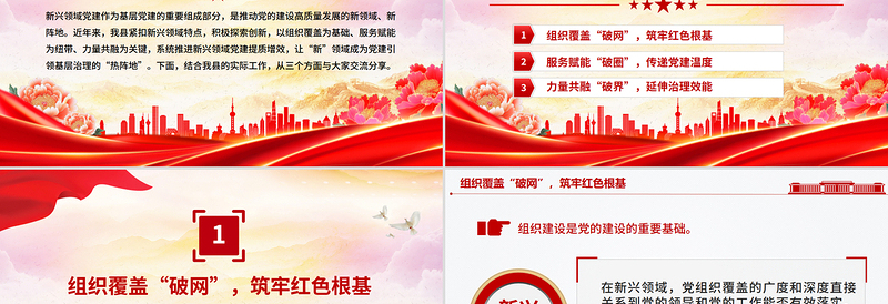 2025新兴领域党建工作汇报PPT模板