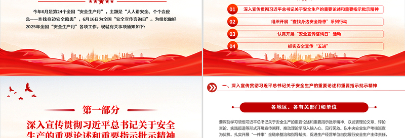 精美大气2025全国安全生产月安全生产知识教育培训PPT课件模板