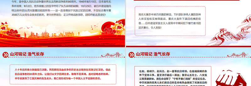 2025纪念中国人民抗日战争暨世界反法西斯战争胜利80周年PPT课件下载
