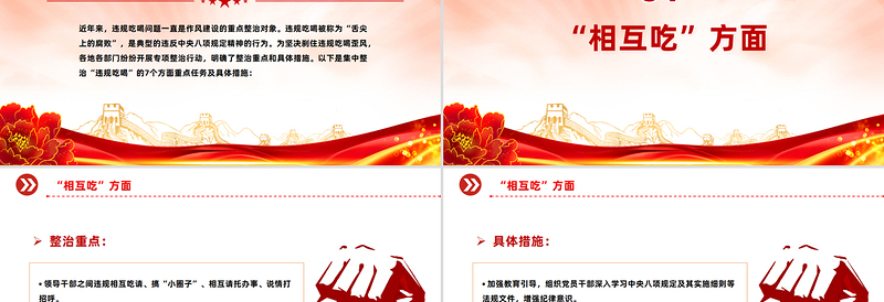 2025违规吃喝7个方面PPT精美大气作风建设系列党课