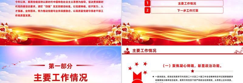 2025某局党组上半年党建工作总结PPT模板