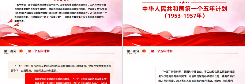 党政风前十四个五年计划内容回顾PPT课件