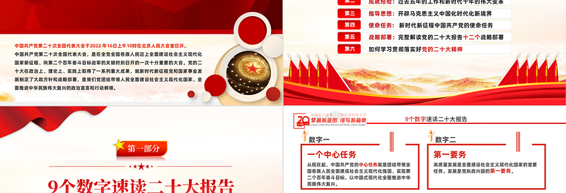 2022奋力夺取全面建设社会主义现代化国家新胜利PPT党政风支部学习落实贯彻党课党建课件模板