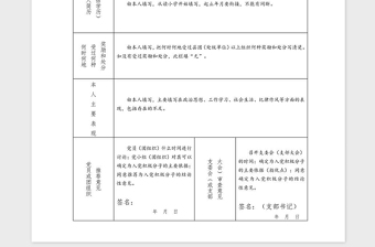 2021年入党积极分子登记表模板及填写范