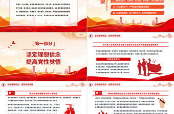 2022努力做守纪律和规矩的新时代合格党员PPT红色党政风党支部党员干部党史学习教育专题党建党课课件模板下载