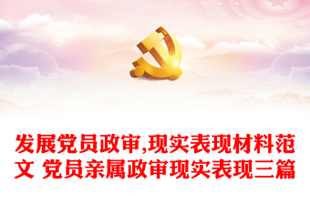 党员政审报告ppt