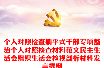 2024民主生活会
