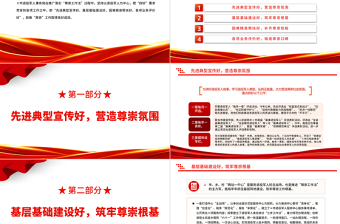 尊崇工作法PPT简约精美2022年退役军人事务工作交流发言微党课党建课件