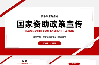 2023国家资助政策宣传PPT简约风国家助学金奖学金资助政策与措施