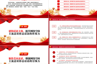 2023党政风精美牢牢掌握网络意识形态话语权PPT党员干部学习教育专题党课PPT下载