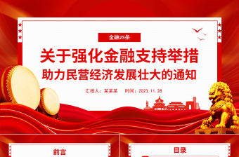 金融支持民营经济25条PPT精品引导金融机构持续加强民营企业金融服务助力民营经济发展壮大课件
