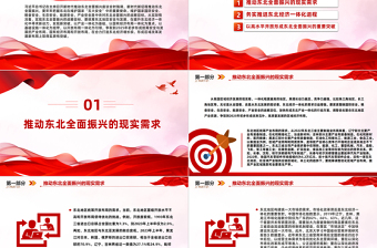 2023东北全面振兴PPT红色党建风牢记使命任务真抓实干谱写东北全面振兴新篇章课件
