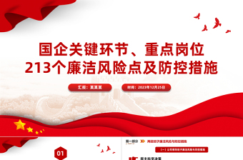 国企廉洁风险点及防控措施PPT优质实用清廉国企建设课件