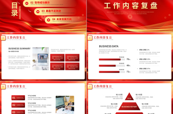 龙年新春开门红PPT精美红色新年工作计划模板