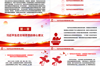 学习领会习近平生态文明思想的道理学理哲理ppt大气华美全面推进建设人与自然和谐共生的现代化微课件