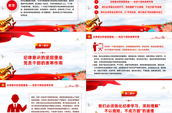 集中性纪律教育研讨交流发言材料PPT优质简约党纪学习教育课件