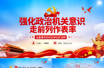 党政风精美强化政治机关意识走前列做表率专题党政党建党课PPT