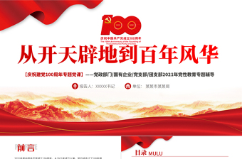建党100周年宣传口号ppt