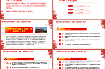 党政风中国风地域党课之国家生态文明试验区（海南）实施方案学习海南党课PPT