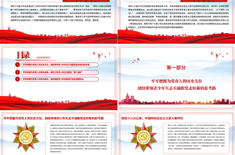 增强历史自觉强化使命担当PPT简约时尚为党抓好后继有人这个根本大计贡献力量共青团团课课件