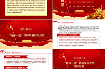 大力弘扬“两弹一星”精神PPT党政风党支部2022年党史知识专题辅导课件模板