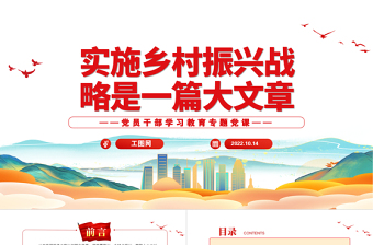 实施乡村振兴战略党课讲稿ppt