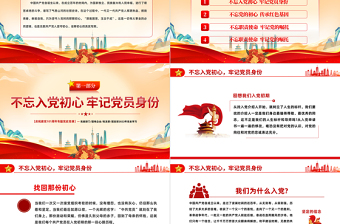 2022从党史中读懂共产党人的初心PPT党政党建风党支部党员干部党史学习教育专题党建党课PPT模板下载