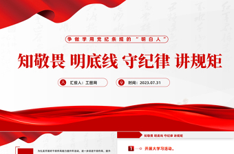 讲政治顾大局守纪律党课ppt