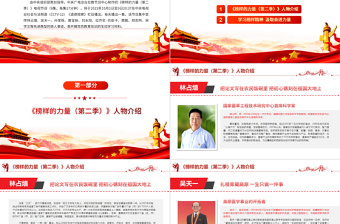榜样的力量第二季PPT党政风精美学习榜样精神汲取奋进力量党员学习教育党课PPT