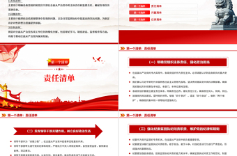 全面从严治党的“三个清单”PPT党政风创意党员干部学习党课PPT