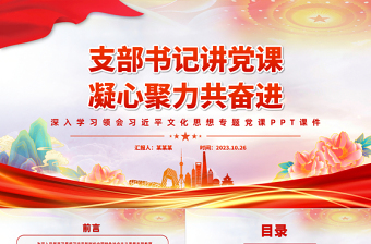 支部书记党课PPT及讲稿