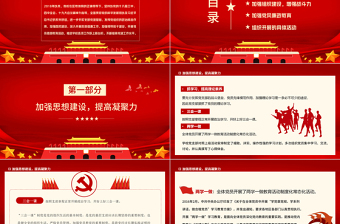 2022党支部年终工作总结PPT色大气基层党组织党支部工作汇报年度述职报告模板
