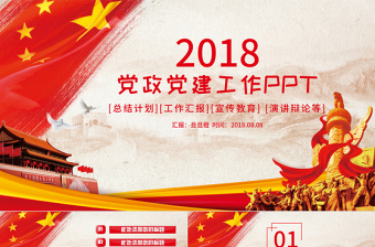 2024党政党建两会工作汇报ppt模板