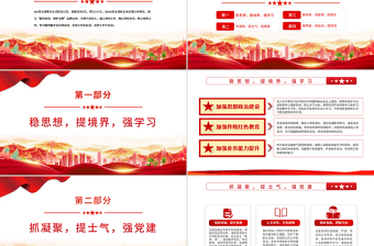 “党建品牌引领”工作法 PPT 党政风 党政风特色主题 党日活动专题党课PPT模板 ppt党政风 党政风