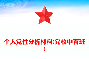 教师个人党性分析材料ppt