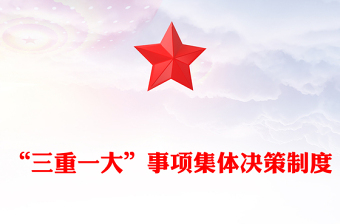 三重一大决策制度