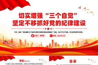 切实增强“三个自觉”坚定不移抓好党的纪律建设党课PPT