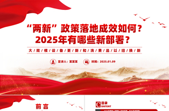 两新政策落地成效和2025年最新部署PPT简约风扩大内需课件